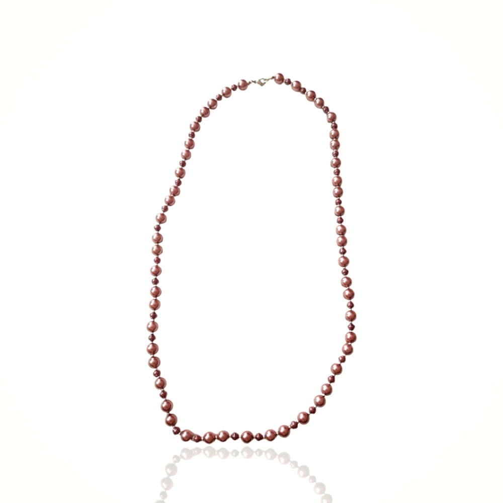 Rosegold Tone Beaded Necklace